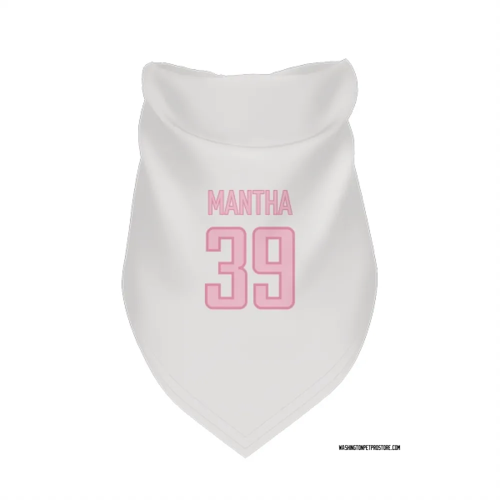 Washington Capitals Anthony Mantha White Pink Pet Bandana for Dog & Cat