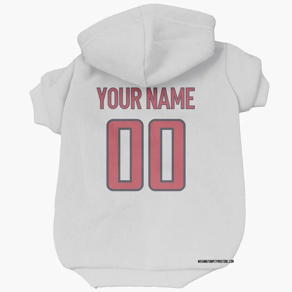 Washington Capitals Custom White Pet Hoodie for Dog & Cat