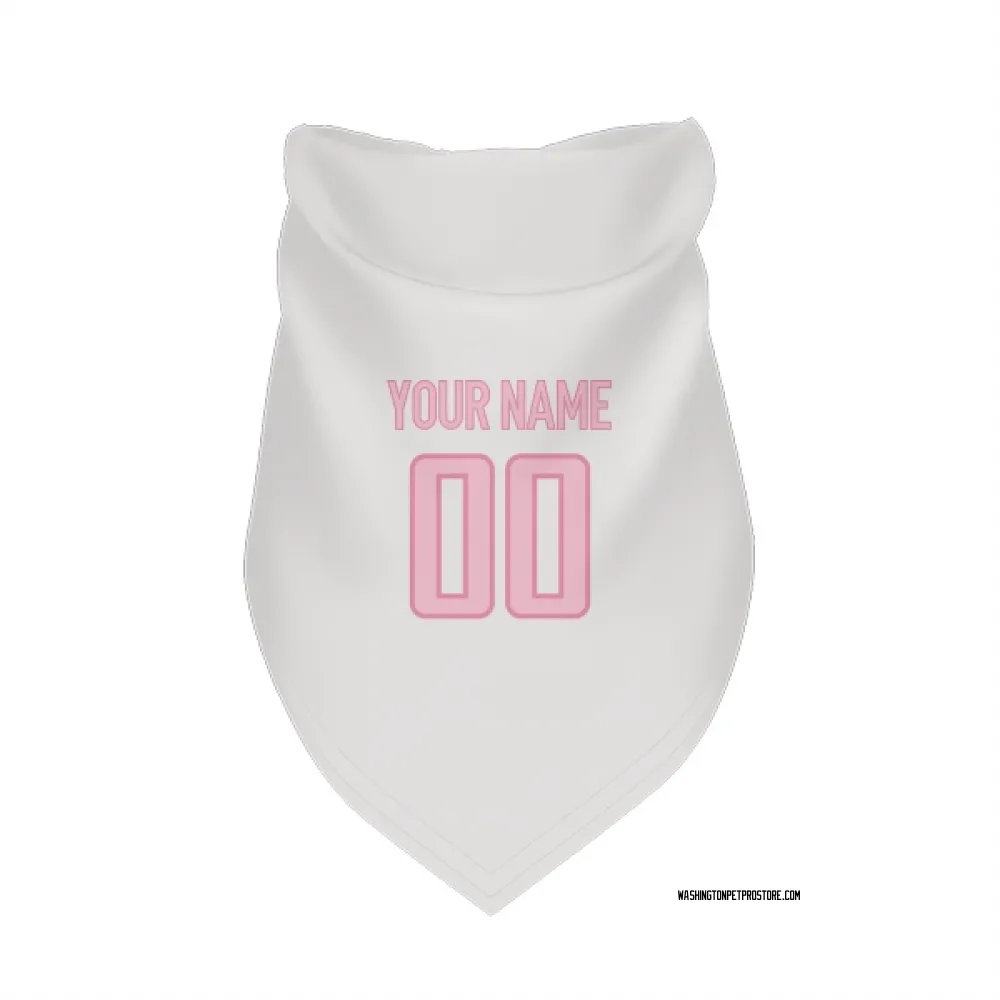 Washington Capitals Custom White Pink Pet Bandana for Dog & Cat