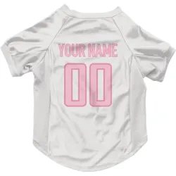 Washington Capitals Custom White Pink Pet Jersey for Dog & Cat