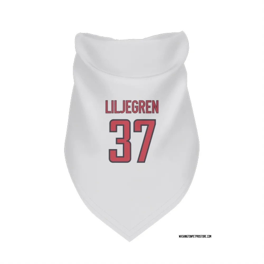 Washington Capitals Timothy Liljegren White Pet Bandana for Dog & Cat