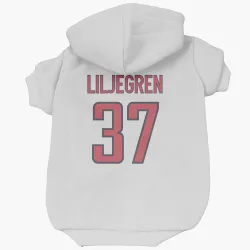 Washington Capitals Timothy Liljegren White Pet Hoodie for Dog & Cat