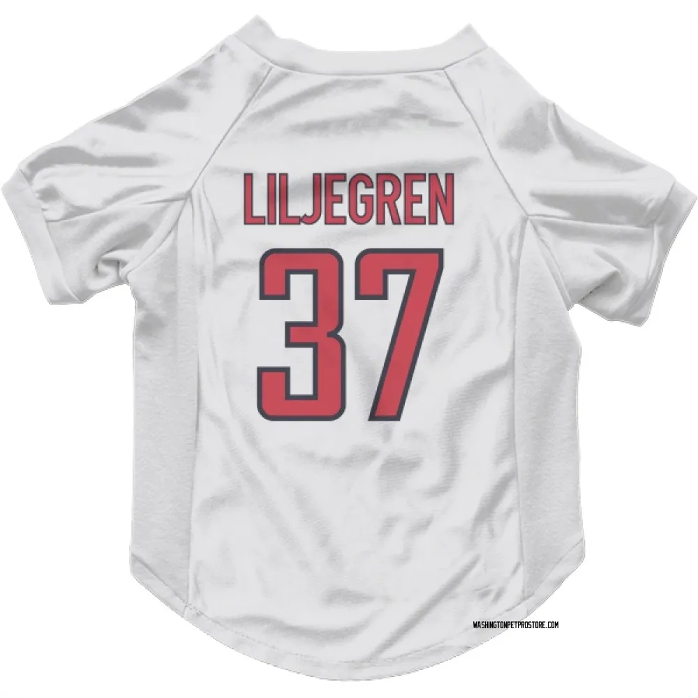 Washington Capitals Timothy Liljegren White Pet Jersey for Dog & Cat