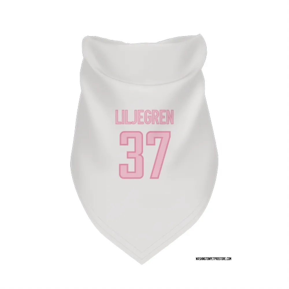 Washington Capitals Timothy Liljegren White Pink Pet Bandana for Dog & Cat
